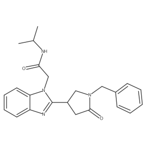 N-(methylethyl)-2-{2-[5-oxo-1-benzylpyrrolidin-3-yl]benzimidazolyl}acetamide Structure
