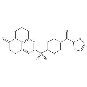 9-((4-(thiophene-2-carbonyl)piperazin-1-yl)sulfonyl)-1,2,6,7-tetrahydropyrido[3,2,1-ij]quinolin-3(5H)-one Structure