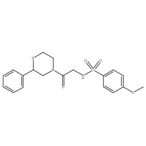 4-methoxy-N-(2-oxo-2-(2-phenylmorpholino)ethyl)benzenesulfonamide Structure