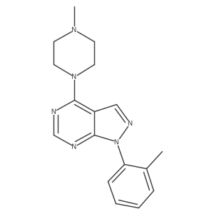 1-(2-methylphenyl)-4-(4-methylpiperazin-1-yl)-1H-pyrazolo[3,4-d]pyrimidine Structure