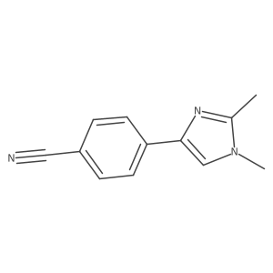 4-(1,2-Dimethyl-1H-imidazol-4-yl)benzonitrile Structure