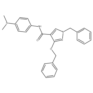 1-benzyl-3-(benzyloxy)-N-(4-(dimethylamino)phenyl)-1H-pyrazole-4-carboxamide Structure