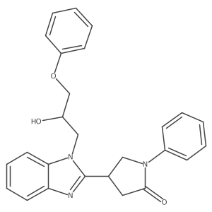 4-[1-(2-Hydroxy-3-phenoxypropyl)benzimidazol-2-yl]-1-phenylpyrrolidin-2-one Structure