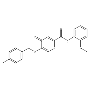 5-((4-fluorobenzyl)oxy)-N-(2-(methylthio)phenyl)-4-oxo-4H-pyran-2-carboxamide Structure