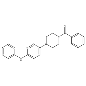 Phenyl(4-(6-(pyridin-2-ylamino)pyridazin-3-yl)piperazin-1-yl)methanone Structure