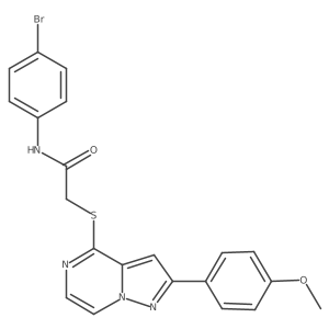 N-(4-bromophenyl)-2-{[2-(4-methoxyphenyl)pyrazolo[1,5-a]pyrazin-4-yl]sulfanyl}acetamide结构式