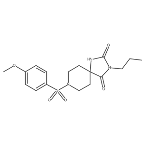 8-(4-Methoxybenzenesulfonyl)-3-propyl-1,3,8-triazaspiro[4.5]decane-2,4-dione结构式