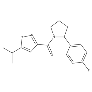 3-[2-(4-Fluorophenyl)pyrrolidine-1-carbonyl]-5-(propan-2-yl)-1,2-oxazole Structure