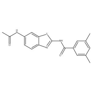 CC(=O)Nc1ccc2nc(NC(=O)c3cc(C)cc(C)c3)sc2c1结构式