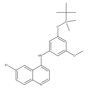 6-Bromo-N-[3-[[(1,1-dimethylethyl)dimethylsilyl]oxy]-5-methoxyphenyl]-4-quinolinamine Structure
