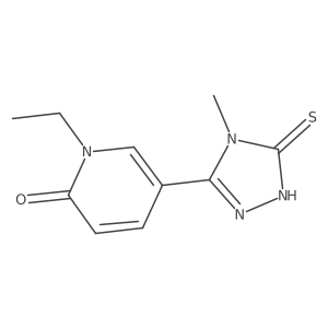 1-ethyl-5-(5-mercapto-4-methyl-4H-1,2,4-triazol-3-yl)pyridin-2(1H)-one Structure