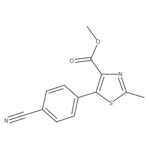 5-(4-Cyano-phenyl)-2-methyl-thiazole-4-carboxylic Acid Methyl Ester结构式