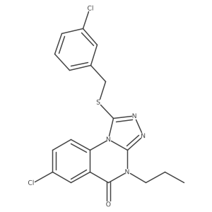 7-chloro-1-[(3-chlorobenzyl)thio]-4-propyl[1,2,4]triazolo[4,3-a]quinazolin-5(4H)-one Structure