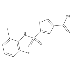 5-[(2,6-Difluorophenyl)sulfamoyl]thiophene-3-carboxylic acid结构式