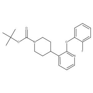 4-[2-(2-Fluorophenoxy)-3-pyridinyl]-1-piperidinecarboxylic acid 1,1-dimethylethyl ester Structure