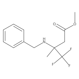 Methyl 3-(benzylamino)-4,4,4-trifluoro-3-methylbutanoate Structure