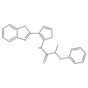 N-(3-(benzo[d]thiazol-2-yl)thiophen-2-yl)-2-phenoxypropanamide Structure
