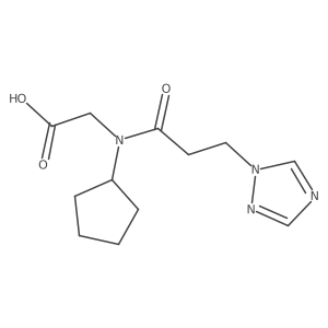 2-[N-cyclopentyl-3-(1H-1,2,4-triazol-1-yl)propanamido]acetic acid结构式