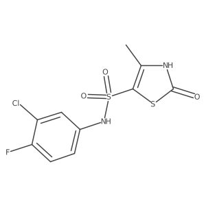 N-(3-Chloro-4-fluorophenyl)-2,3-dihydro-4-methyl-2-oxo-5-thiazolesulfonamide Structure
