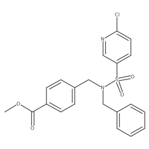 Methyl 4-({benzyl[(6-chloropyridin-3-yl)sulfonyl]amino}methyl)benzoate结构式