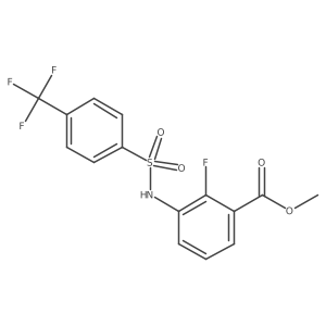 2-Fluoro-3-(4-trifluoromethyl-benzenesulfonylamino)-benzoic acid methyl ester Structure