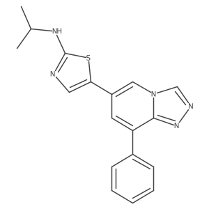 N-isopropyl-5-(8-phenyl-[1,2,4]triazolo[4,3-a]pyridin-6-yl)thiazol-2-amine结构式