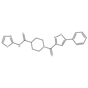 1-(5-phenylisoxazole-3-carbonyl)-N-(thiazol-2-yl)piperidine-4-carboxamide Structure