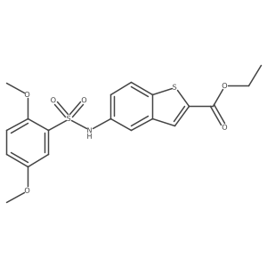 Ethyl 5-[[(2,5-dimethoxyphenyl)sulfonyl]amino]benzo[b]thiophene-2-carboxylate Structure