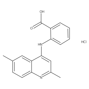 2-[(2,6-Dimethylquinolin-4-yl)amino]benzoic acid;hydrochloride结构式