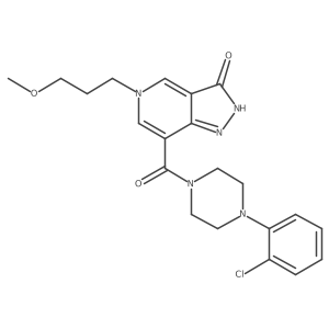 7-(4-(2-chlorophenyl)piperazine-1-carbonyl)-5-(3-methoxypropyl)-2H-pyrazolo[4,3-c]pyridin-3(5H)-one Structure