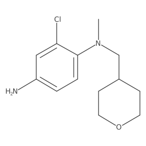 2-Chloro-N1-methyl-N1-((tetrahydro-2H-pyran-4-yl)methyl)benzene-1,4-diamine Structure