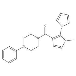 Cn1ncc(C(=O)N2CCN(c3ccccc3)CC2)c1-n1cccc1结构式