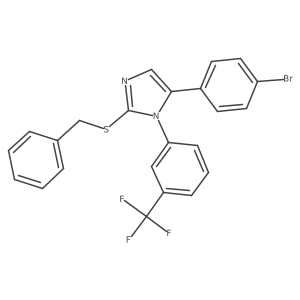 2-(benzylthio)-5-(4-bromophenyl)-1-(3-(trifluoromethyl)phenyl)-1H-imidazole结构式