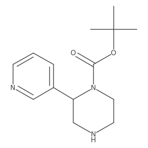 (S)-2-pyridin-3-ylpiperazine-1-carboxylic acid tert-butyl ester Structure