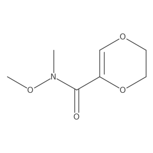 N-methoxy-N-methyl-5,6-dihydro-1,4-dioxine-2-carboxamide结构式
