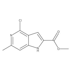 methyl 4-chloro-6-methyl-1H-pyrrolo[3,2-c]pyridine-2-carboxylate结构式