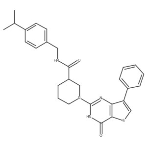 N-(4-isopropylbenzyl)-1-(4-oxo-7-phenyl-3,4-dihydrothieno[3,2-d]pyrimidin-2-yl)piperidine-3-carboxamide Structure