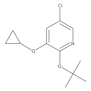 2-Tert-butoxy-5-chloro-3-cyclopropoxypyridine结构式