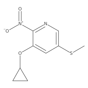 3-Cyclopropoxy-5-(methylthio)-2-nitropyridine结构式