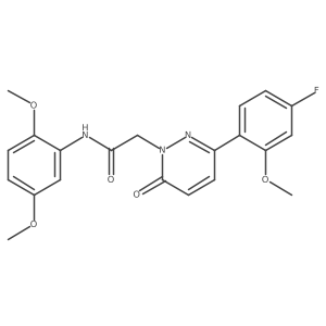 N-(2,5-dimethoxyphenyl)-2-[3-(4-fluoro-2-methoxyphenyl)-6-oxopyridazin-1(6H)-yl]acetamide Structure