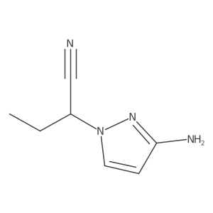 2-(3-Amino-1H-pyrazol-1-YL)butanenitrile Structure