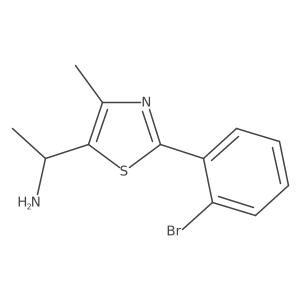 1-[2-(2-Bromophenyl)-4-methyl-1,3-thiazol-5-yl]ethan-1-amine Structure