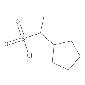 1-Cyclopentylethane-1-sulfonyl chloride结构式
