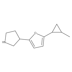3-[5-(2-Methylcyclopropyl)furan-2-yl]pyrrolidine Structure