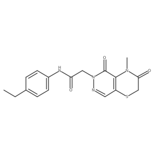 N-(4-ethylphenyl)-2-{4-methyl-3,5-dioxo-2H,3H,4H,5H,6H-pyridazino[4,5-b][1,4]thiazin-6-yl}acetamide Structure