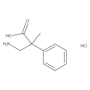 3-Amino-2-methyl-2-phenylpropanoic acid hydrochloride Structure
