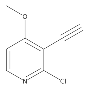 2-Chloro-3-ethynyl-4-methoxypyridine结构式