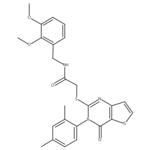 N-(2,3-dimethoxybenzyl)-2-{[3-(2,4-dimethylphenyl)-4-oxo-3,4-dihydrothieno[3,2-d]pyrimidin-2-yl]sulfanyl}acetamide Structure