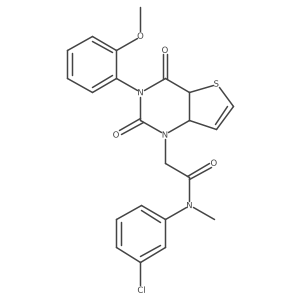 N-(3-chlorophenyl)-2-[3-(2-methoxyphenyl)-2,4-dioxo-4a,7a-dihydrothieno[3,2-d]pyrimidin-1-yl]-N-methylacetamide结构式