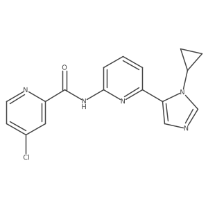 4-chloro-N-(6-(1-cyclopropyl-1H-imidazol-5-yl)pyridin-2-yl)picolinamide Structure